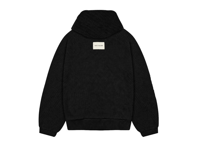 SOUL Premium Waffle Hoodie Black (AW25)