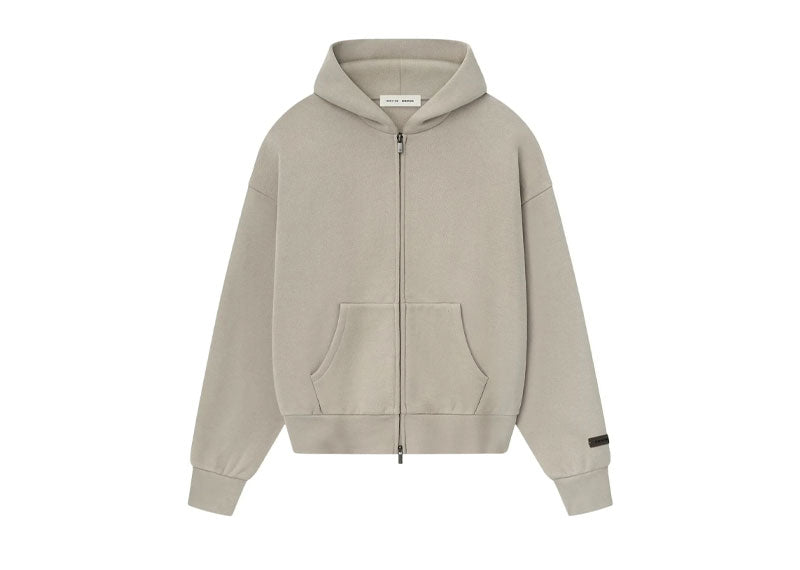 Fear of God Essentials Classic Fleece Zip Up Hoodie Timber