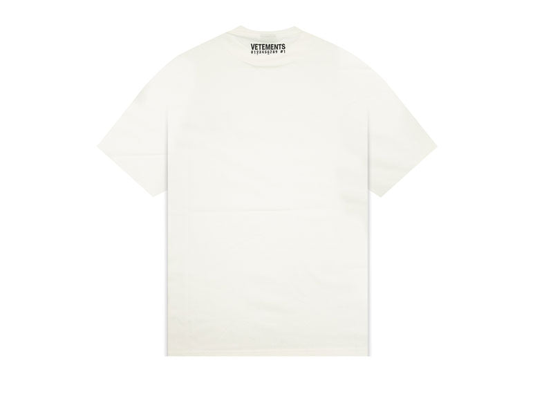 Vetements Battery Life Patch Logo T-Shirt White