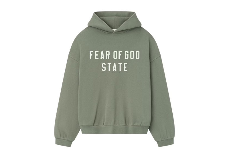 Fear of God Essentials 90's Fleece Hoodie Moss