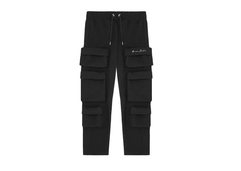 Maniere De Voir Multi Pocket Cargo Pants Black