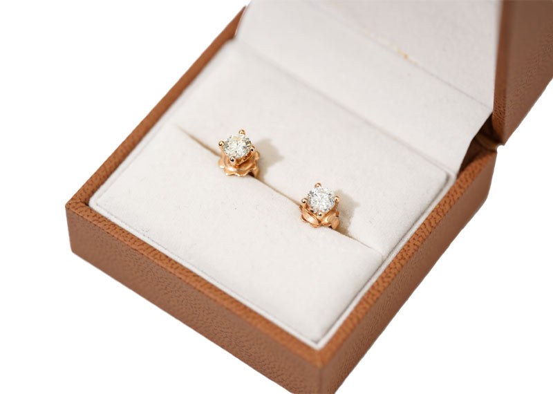 SOUL Fiore Rosa Studs 18ct Rose Gold Earrings