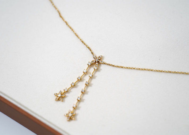 SOUL Fiore Drop 9ct Yellow Gold Necklace