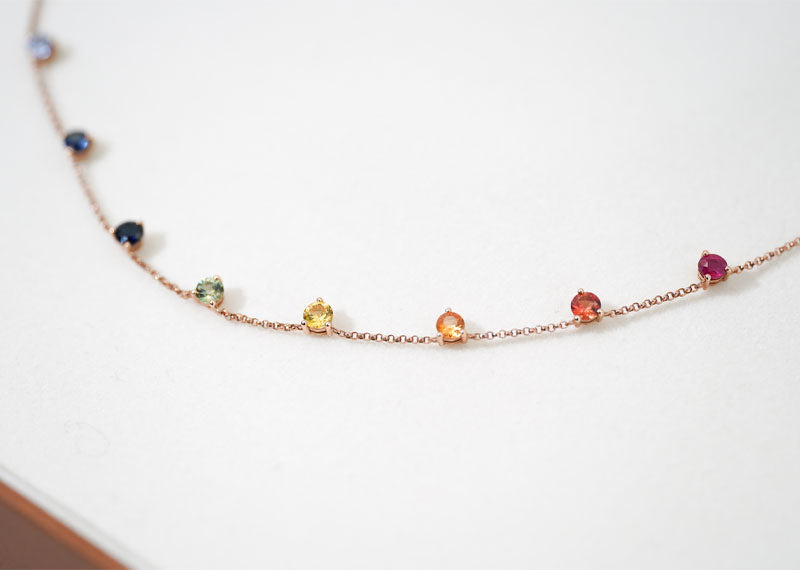 SOUL Arcobaleno 9ct Rose Gold Necklace