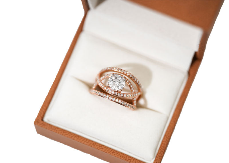 SOUL Intreccio Rosa 9ct Rose Gold Ring