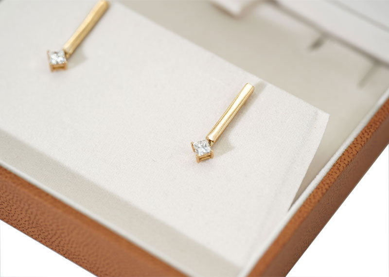 SOUL Linea Drop 9ct Yellow Gold Earrings