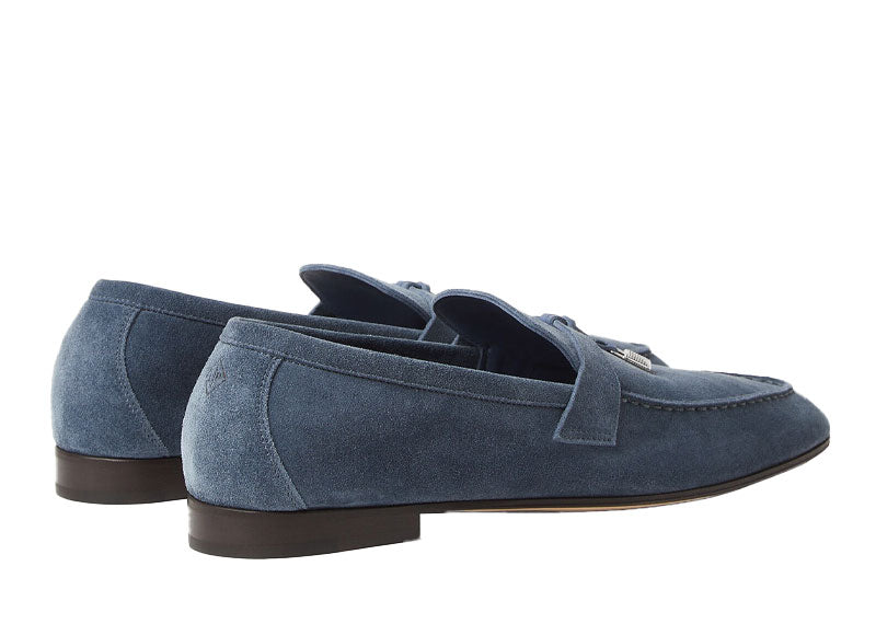 Loro Piana Joan Loafer Calfskin Aegean Wave