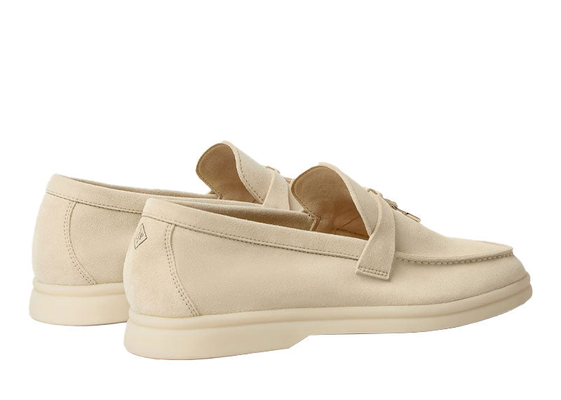 Loro Piana Summer Charms Walk Loafer Suede Baby Cashmere