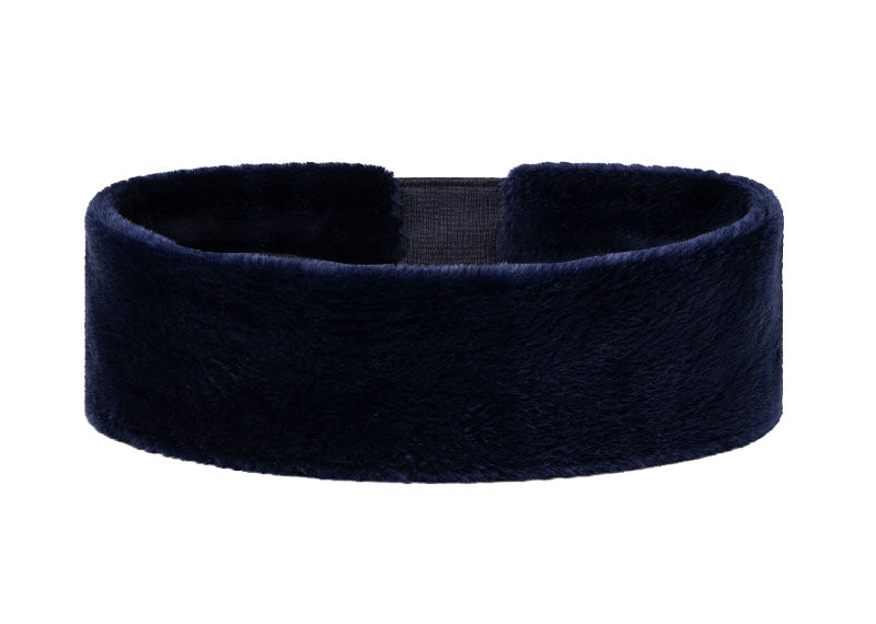 Diane Paris Faux Fur DP Headband Navy