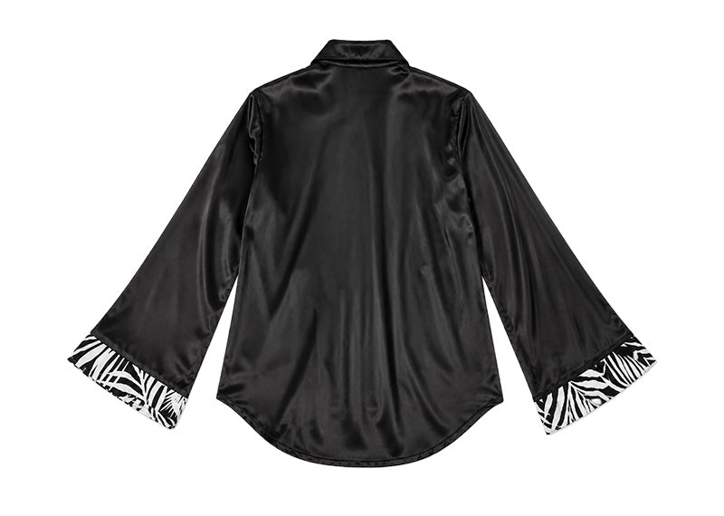 Anastasia Shirt Black Satin