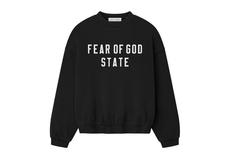 Fear of God Essentials 90's Fleece Crewneck Jet Black