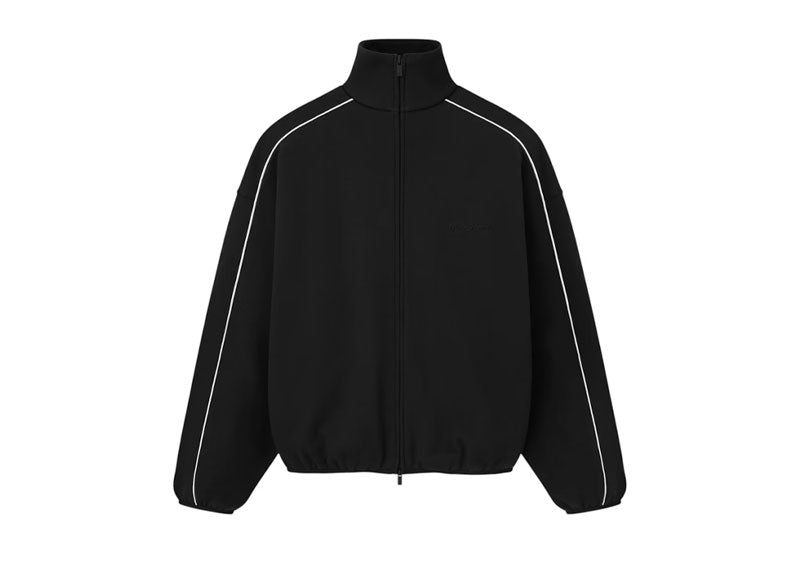 Fear of God Essentials Modern Piping Track Jacket Jet Black/Cloud White