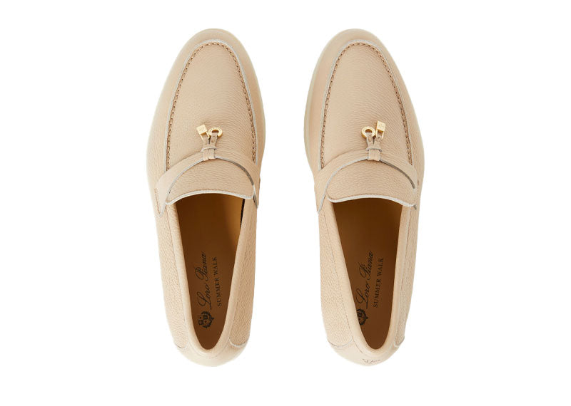 Loro Piana Summer Charms Walk Deerskin Natural Light Camel
