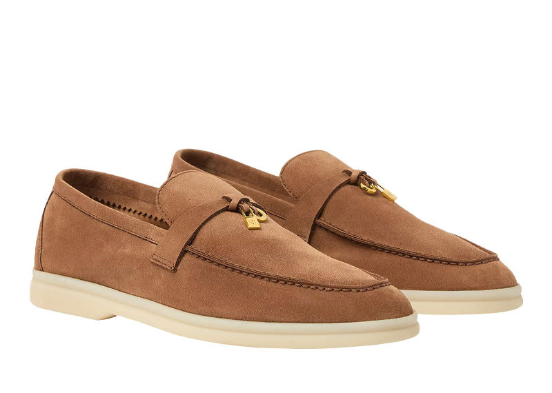 Loro Piana Summer Charms Walk Loafer Suede Colour Vicuna