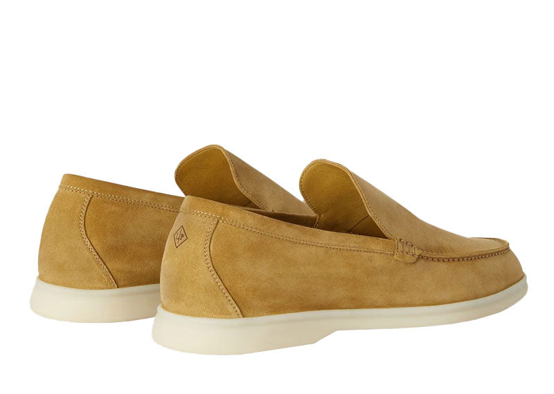 Loro Piana Summer Walk Loafer Suede Dijon Mustard Yellow