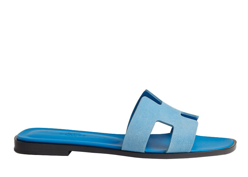 Hermes Oran Sandal Bleu Cameo