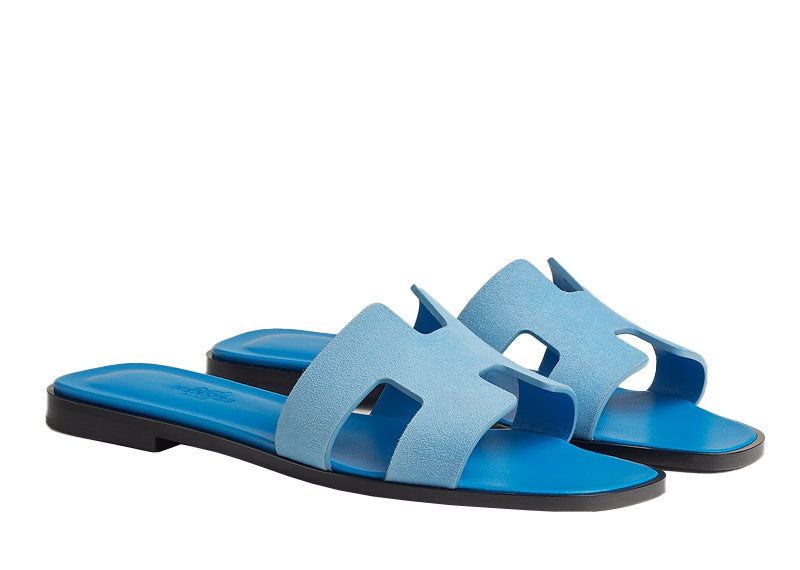 Hermes Oran Sandal Bleu Cameo