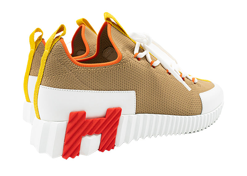 Hermes Lift Slip On Sneaker Multicolore Beige Lin