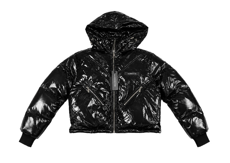 Maniere De Voir Sheen Puffer Jacket Black