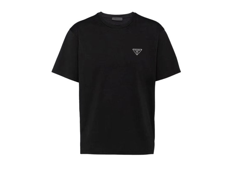 Prada Triangle Logo T-Shirt Black