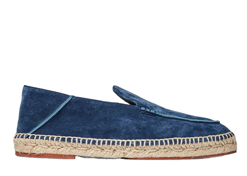 Loro Piana Seaside Walk Espadrille Suede Blue