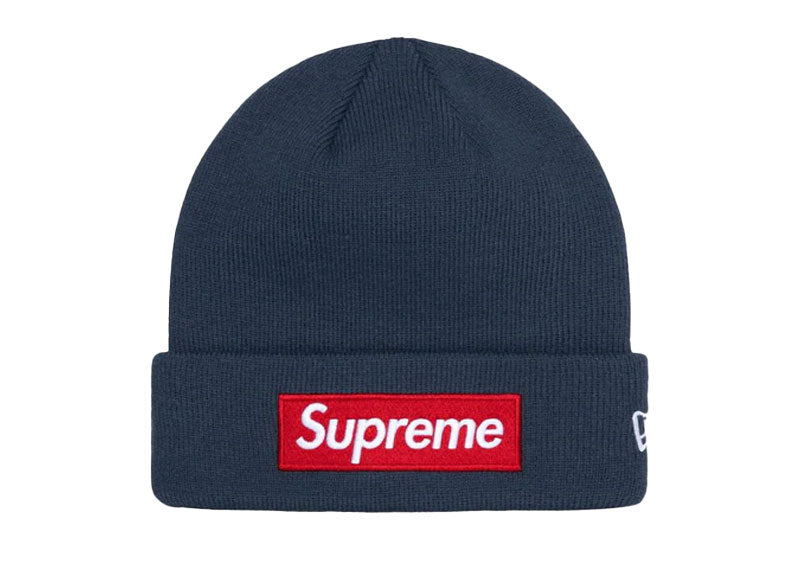 Supreme New Era Box Logo Beanie Navy (FW24)