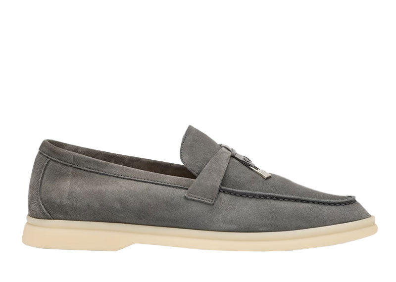 Loro Piana Summer Charms Walk Loafer Suede Grey