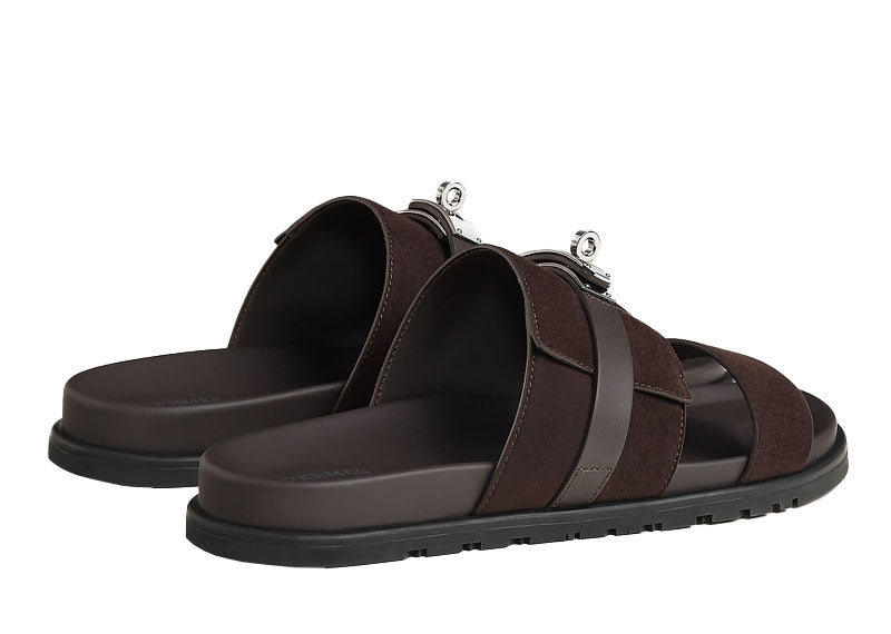 Hermes Jackson Sandal Marron Ebene