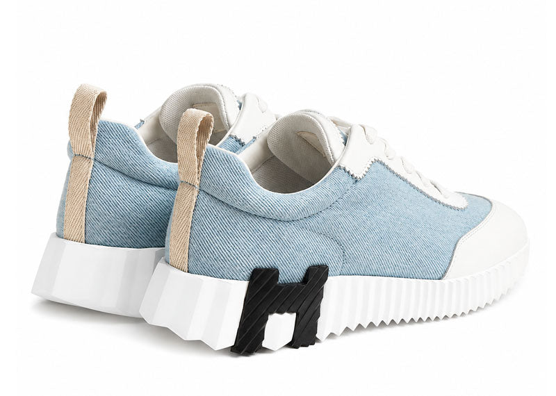 Hermes Bouncing Sneaker Denim Bleu Clair/Blanc
