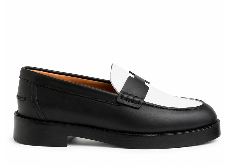 Hermes Hour Loafer Noir/Blanc