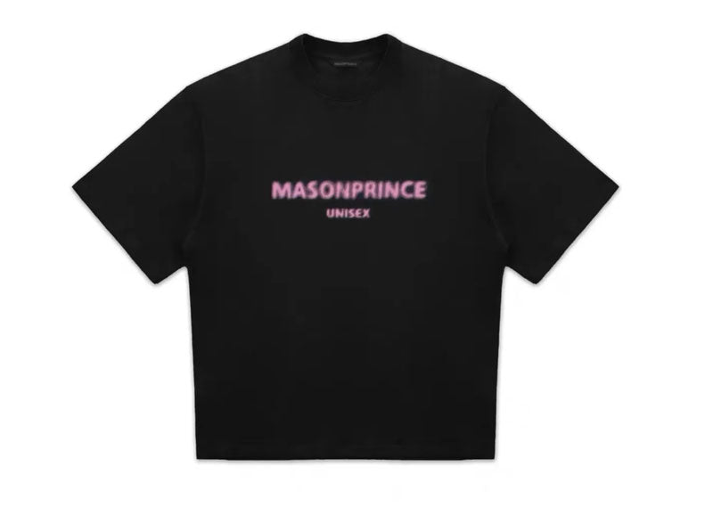 MASONPRINCE Blur Logo T-Shirt Black / Pink