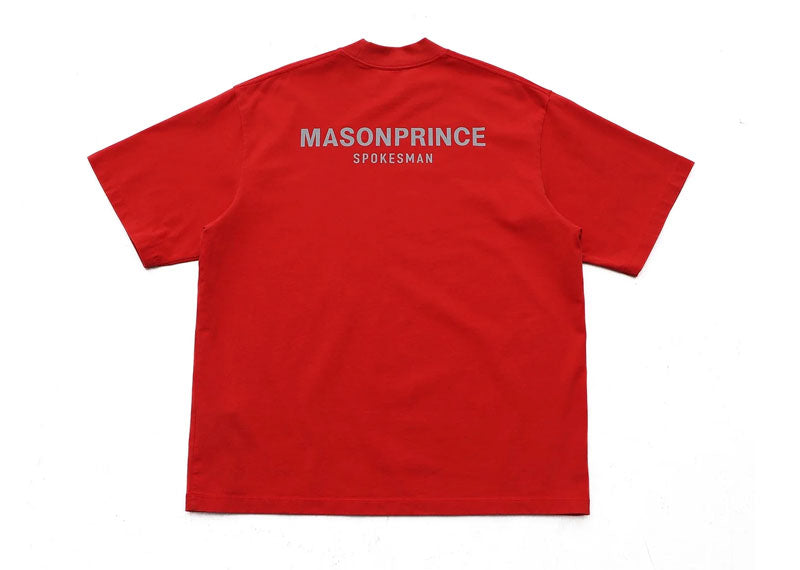 MASONPRINCE Spokeman 3M Reflective Short Sleeve T-Shirt Red
