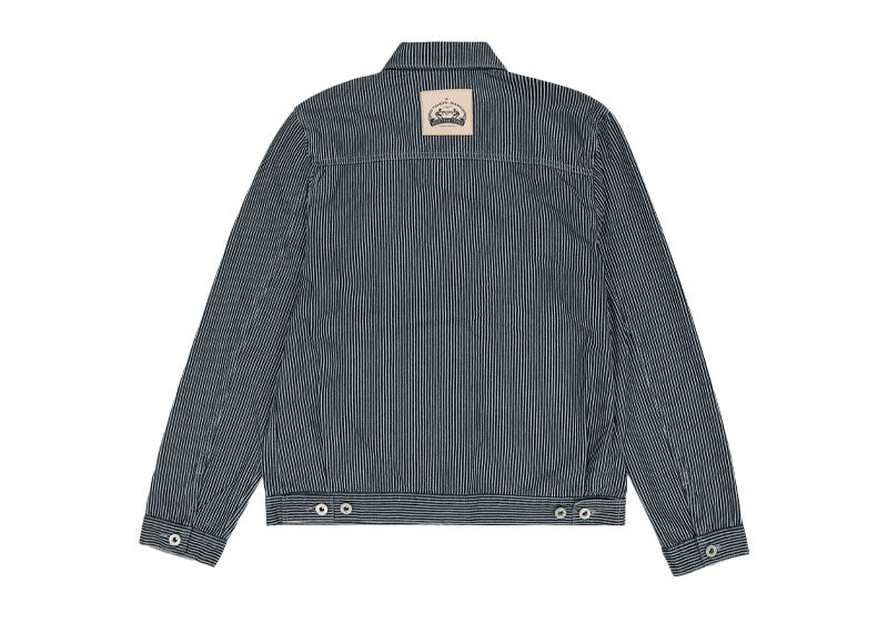 TSHEPO Hickory Striped Denim Trucker Jacket Blue