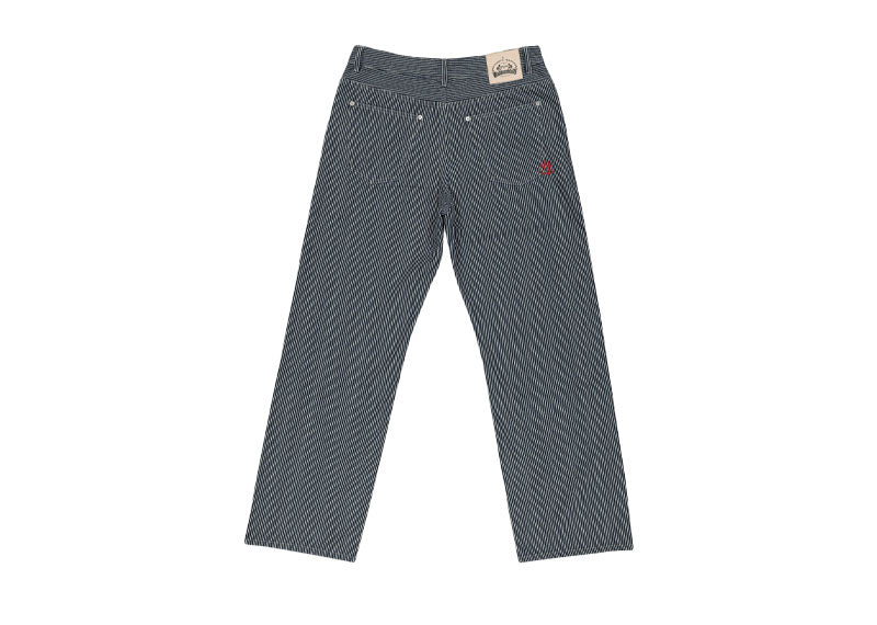 TSHEPO Hickory Striped Denim Straight Fit Jeans Blue
