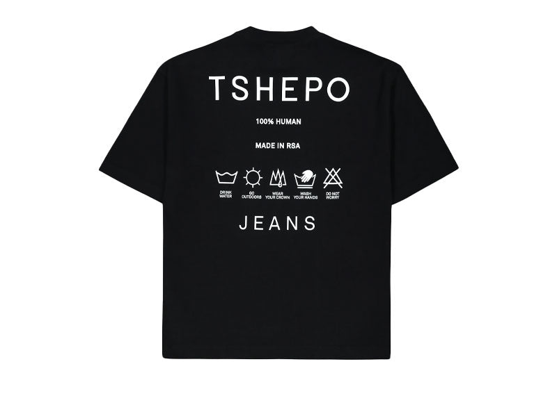 TSHEPO Self Care Oversized T-Shirt Black