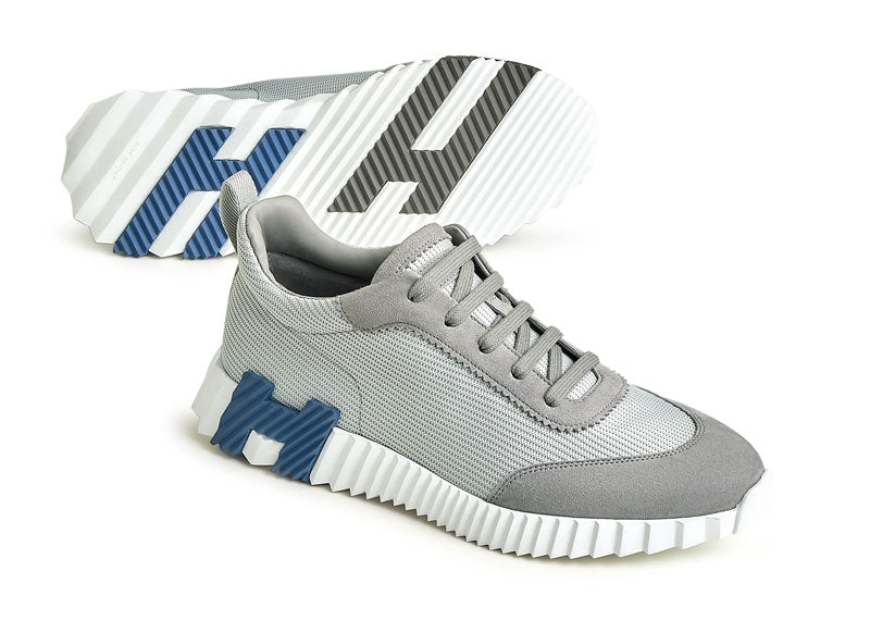 Hermes Bouncing Sneaker Mesh Gris Bleu