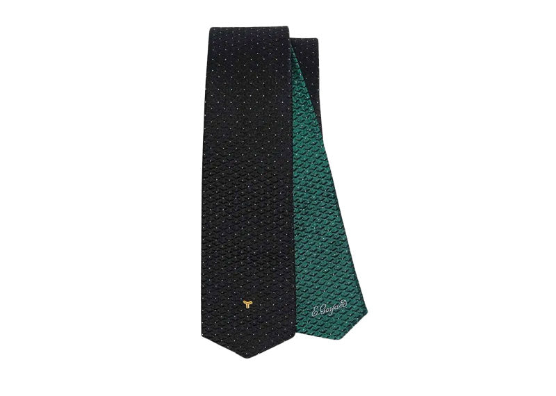 Goyard Eldredge Bicolore Silk Tie Black