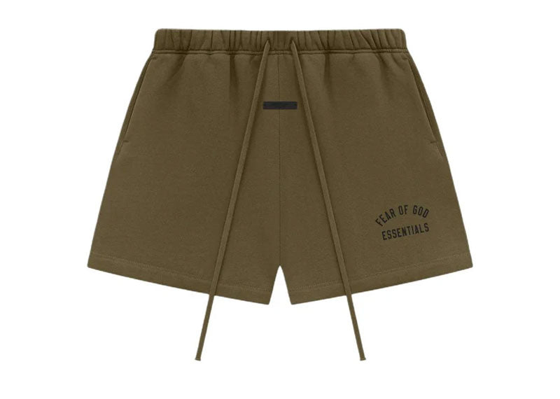 Fear of God Essentials Fleece Soccer Short Olive