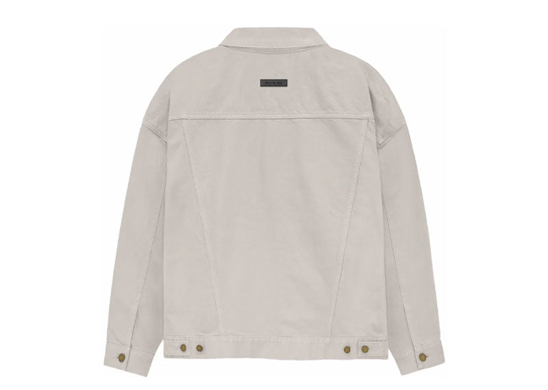Fear of God Essentials Denim Jacket Silver Cloud
