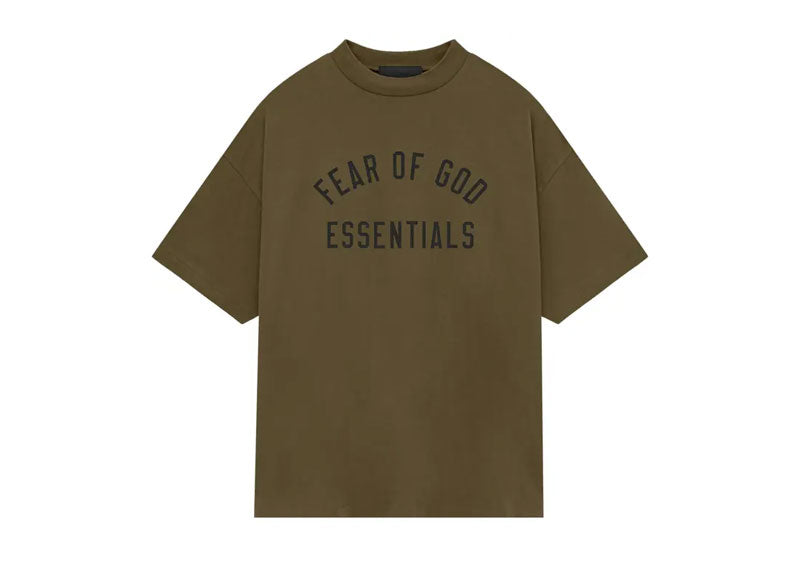 Fear of God Essentials Jersey Crewneck T-Shirt Olive