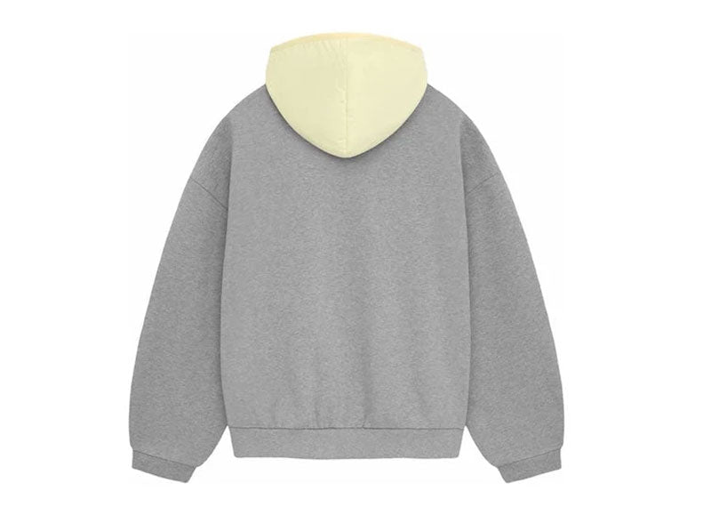 Fear of God Essentials Nylon Fleece Hoodie Dark Heather Oatmeal/Garden Yellow