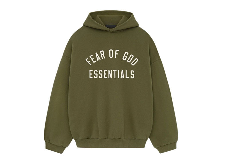 Fear of God Essentials Fleece Hoodie Military