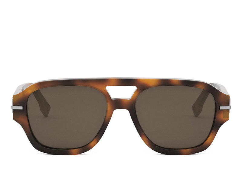 Fendi Fendigraphy Havana Geometric Sunglasses Brown