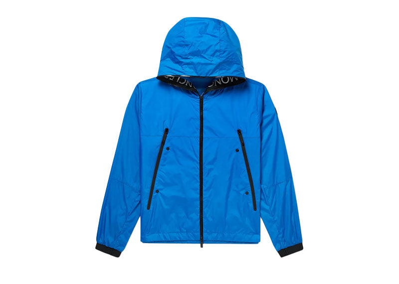 Moncler Junichi Logo Appliqued Shell Hooded Jacket Blue