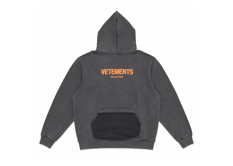 Vetements Faded Hoodie Washed Black/Red