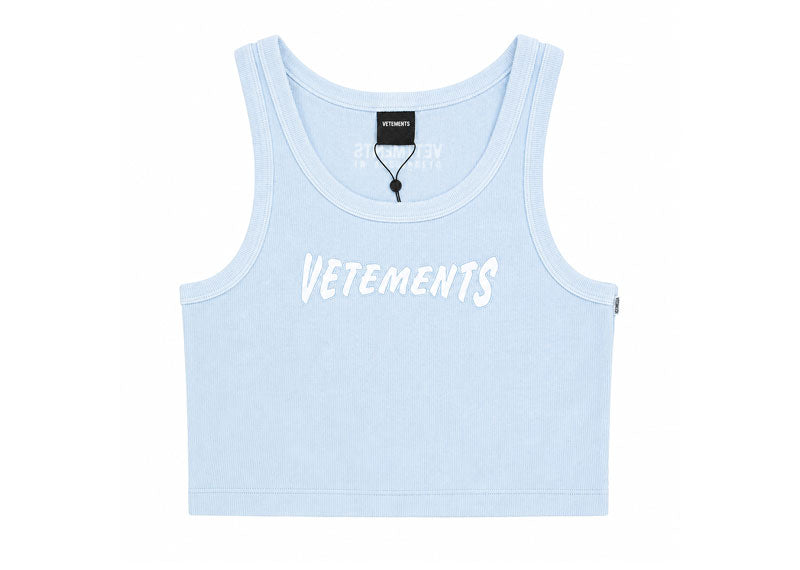 Vetements Women's Tank Top Baby Blue