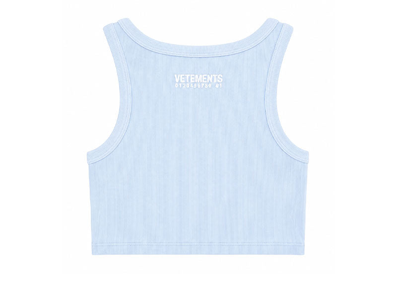 Vetements Women's Tank Top Baby Blue
