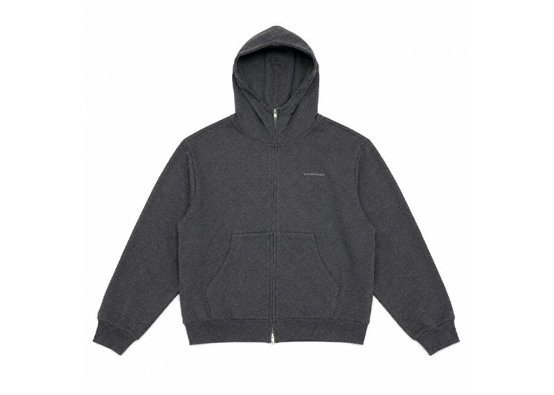 MASONPRINCE Spokesman 3M Reflective Zip-Up Hoodie Dark Grey