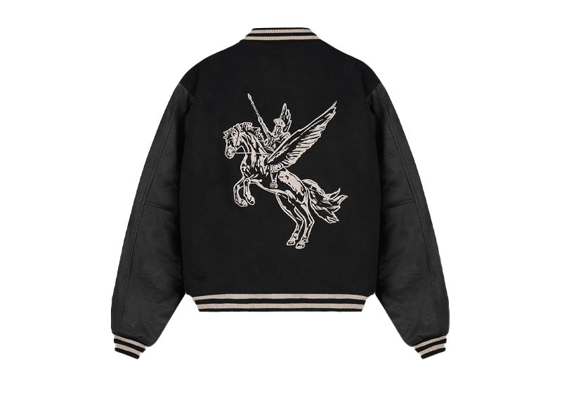 Represent Mascot Wool Varsity Jacket Jet Black