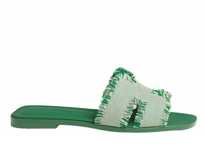 Hermes Oran Sandal Vert Jungle